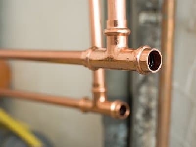 Tubulações de água quente